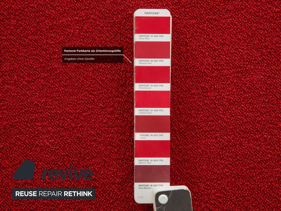 Rolf Benz 2500 Stoff Dreisitzer Rot Sofa Couch – Bild 7