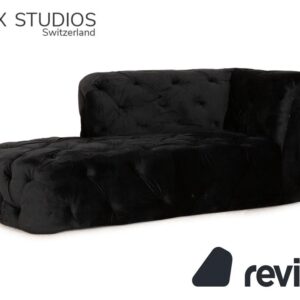 IconX STUDIOS Samt Stoff Liege Schwarz