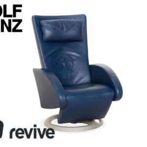 Rolf Benz Leder Sessel Blau manuelle Funktion
