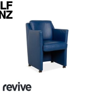 Rolf Benz Leder Sessel Blau Rollen
