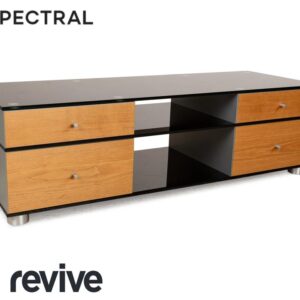 Spectral CL 1552 Glas Holz Metall Sideboard Schwarz Braun Grau