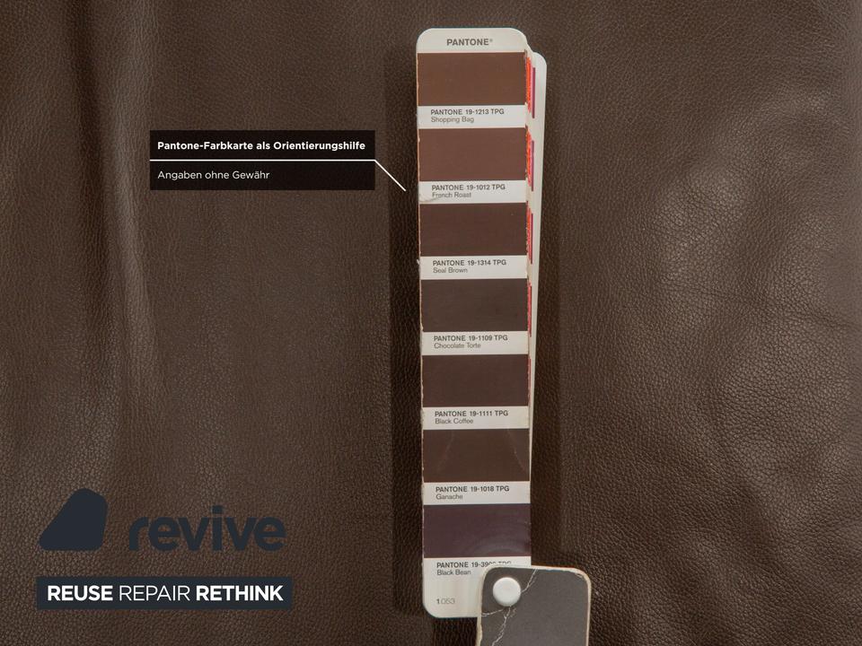 Laauser Atlanta Leder Zweisitzer Braun Sofa Couch – Bild 6