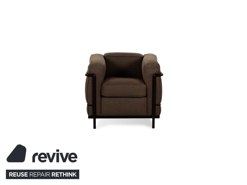 Cassina Le Corbusier LC 2 Stoff Sessel Braun – Bild 6