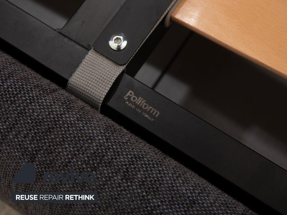 Poliform Stoff Bett Grau manuelle Funktion – Bild 9