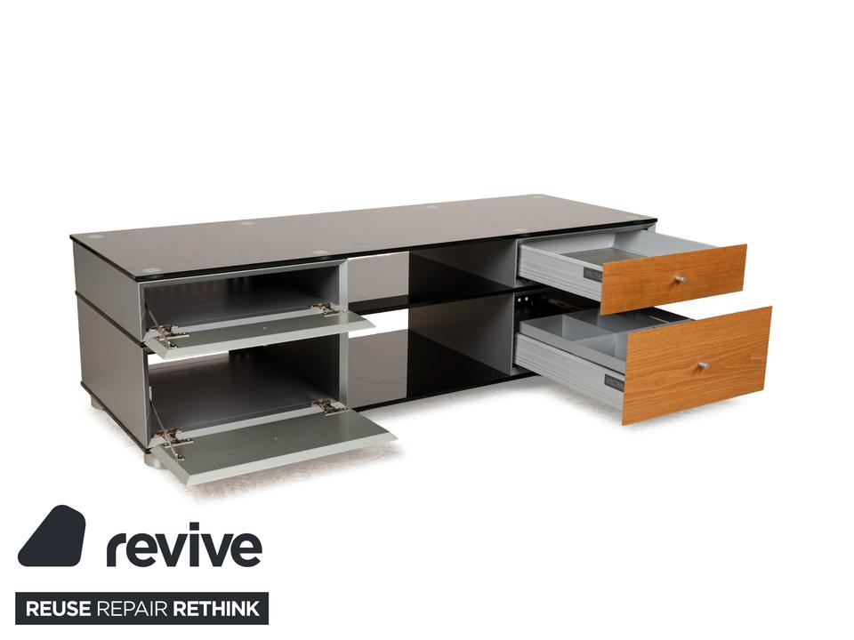 Spectral CL 1552 Glas Holz Metall Sideboard Schwarz Braun Grau – Bild 4