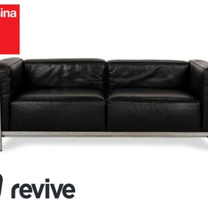 Cassina LC 3 Le Corbusier Leder Zweisitzer Schwarz Bauhaus ✨