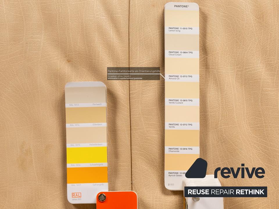 Koinor Leder Dreisitzer Creme Sofa Couch – Bild 7