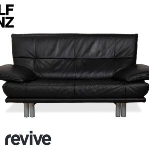 Rolf Benz BMP 418 Leder Zweisitzer Schwarz Sofa Couch