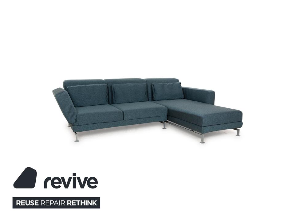 Brühl Moule Stoff Ecksofa Blau Petrol Recamiere Rechts manuelle ✨ – Bild 3