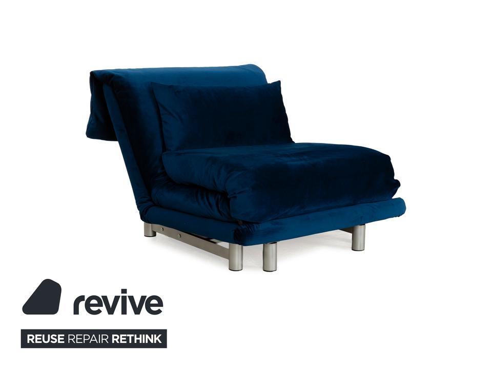 Ligne Roset Multy Stoff Sessel Blau Schlaffunktion Neubezug ✨ – Bild 4