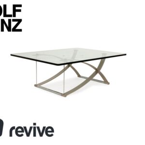 Rolf Benz 1150 Glas Couchtisch Silber ✨