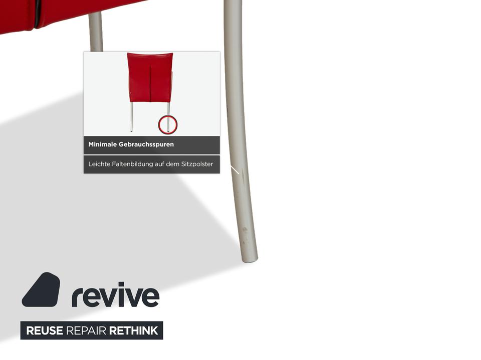 bert plantagie ARC-E Leder Stuhl Rot Esszimmer – Bild 7