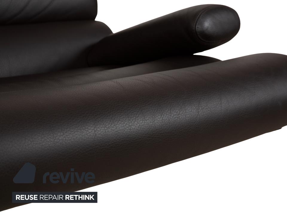 Cor Sinus Leder Sessel Schwarz inkl. Hocker – Bild 4
