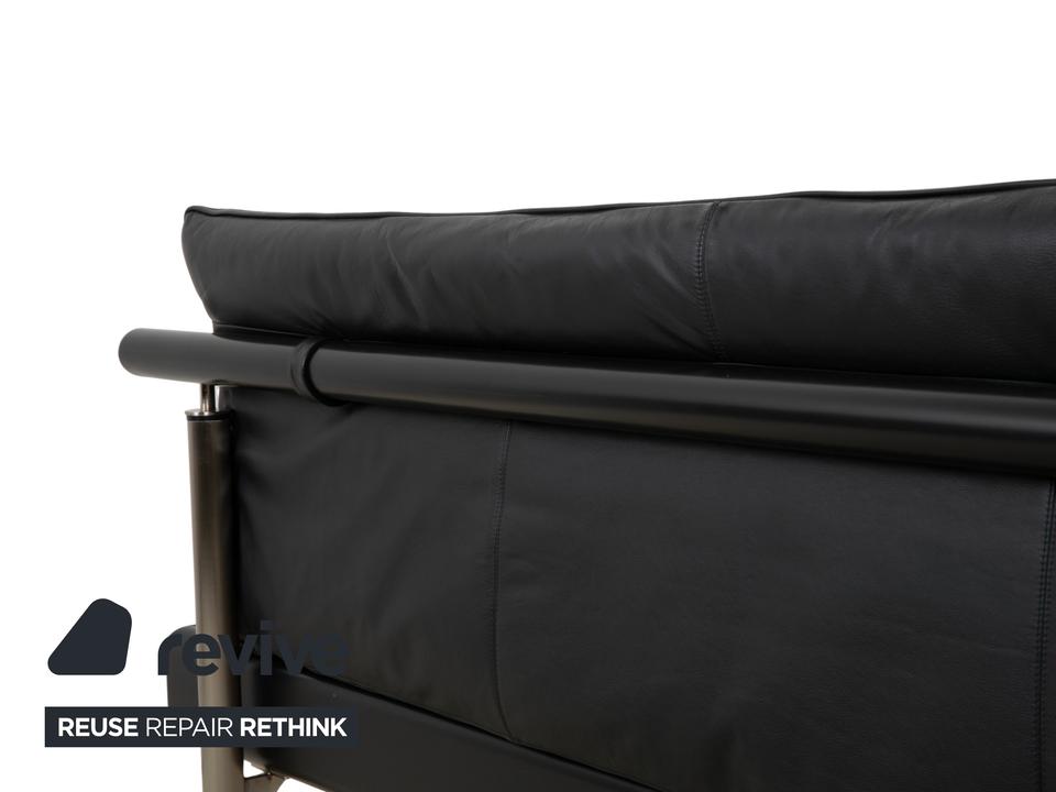 Möller Design Leder Holz Bett Schwarz Silber 200x200 – Bild 6