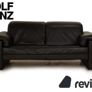 Rolf Benz 4000 Leder Zweisitzer Schwarz Sofa Couch ✨
