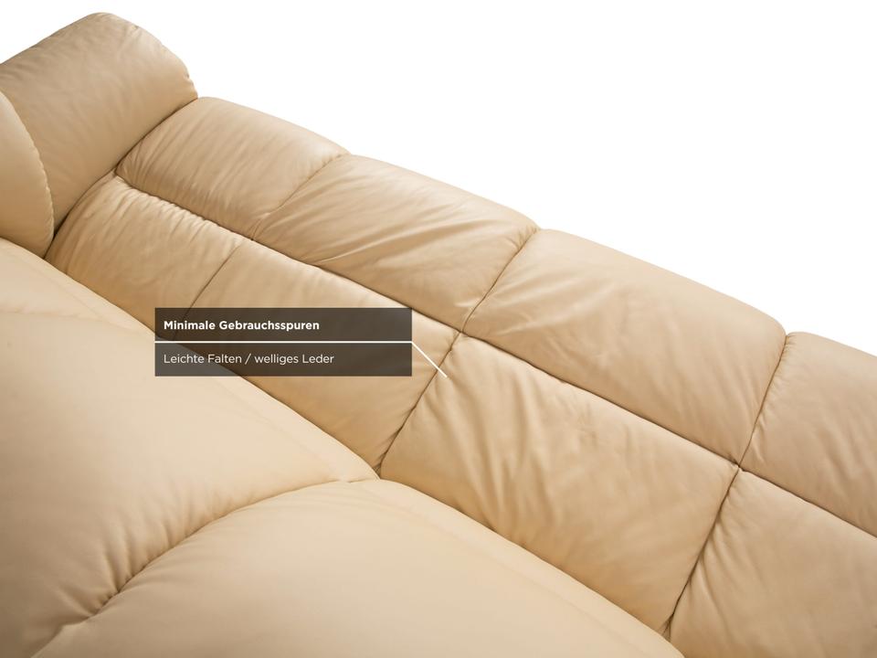 Stressless Oslo Leder Viersitzer Creme Sofa Couch – Bild 9