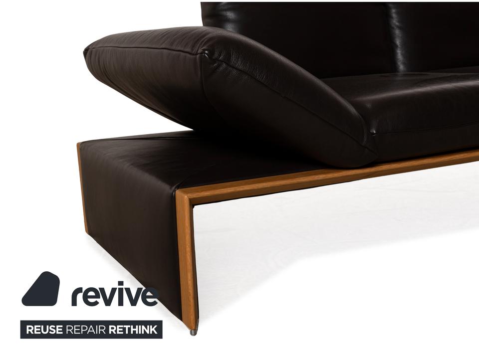 Koinor Harriet Leder Dreisitzer Dunkelbraun manuelle Funktion – Bild 3