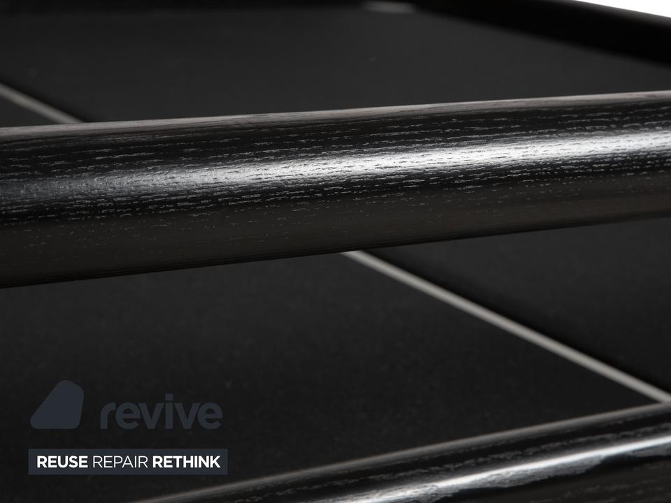 Möller Design Leder Holz Bett Schwarz Silber 200x200 – Bild 3