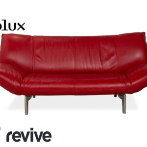 Leolux Tango Leder Zweisitzer Rot manuelle Funktion