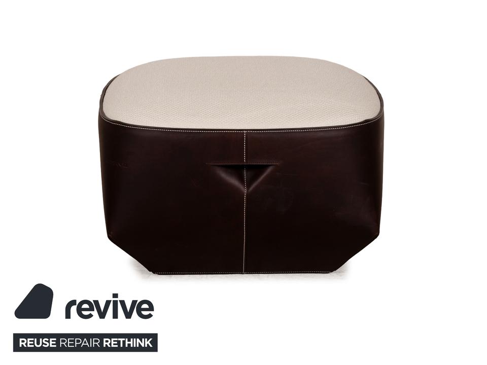 Walter Knoll Grand Suite Stoff Sofa Garnitur Creme Leder – Bild 11