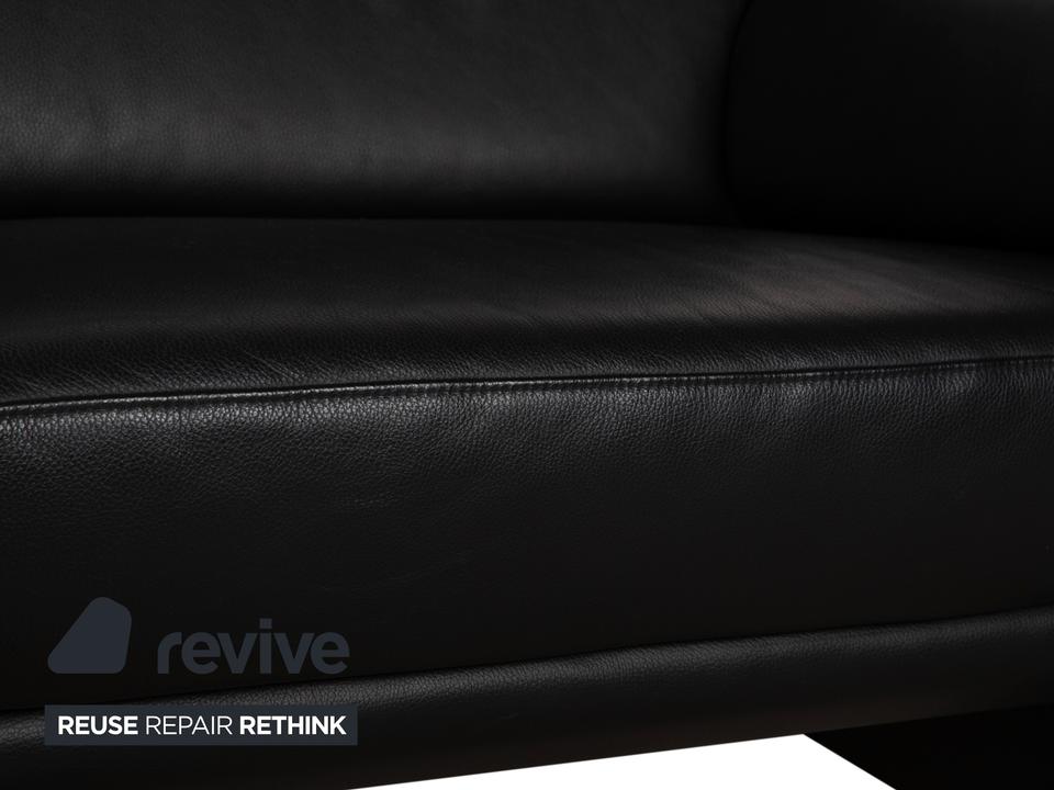 Willi Schillig Lucca Leder Zweisitzer Schwarz Sofa Couch – Bild 5