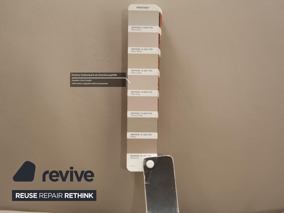 Himolla Cumuly Leder Sofa Garnitur Beige Hellgrau Dreisitzer – Bild 9