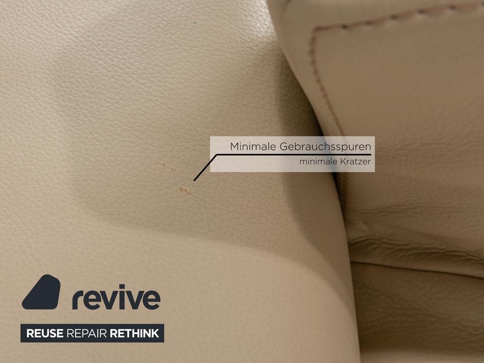 Rolf Benz 6800 Leder Zweisitzer Creme Sofa Couch – Bild 5