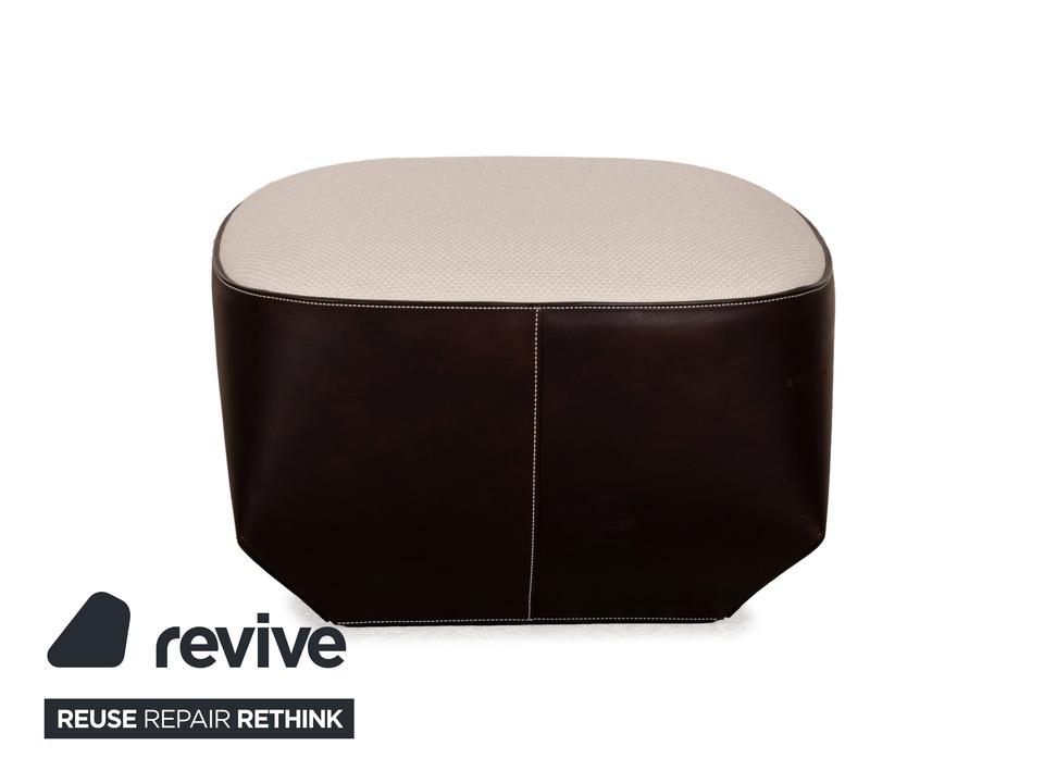 Walter Knoll Grand Suite Stoff Sofa Garnitur Creme Leder – Bild 13