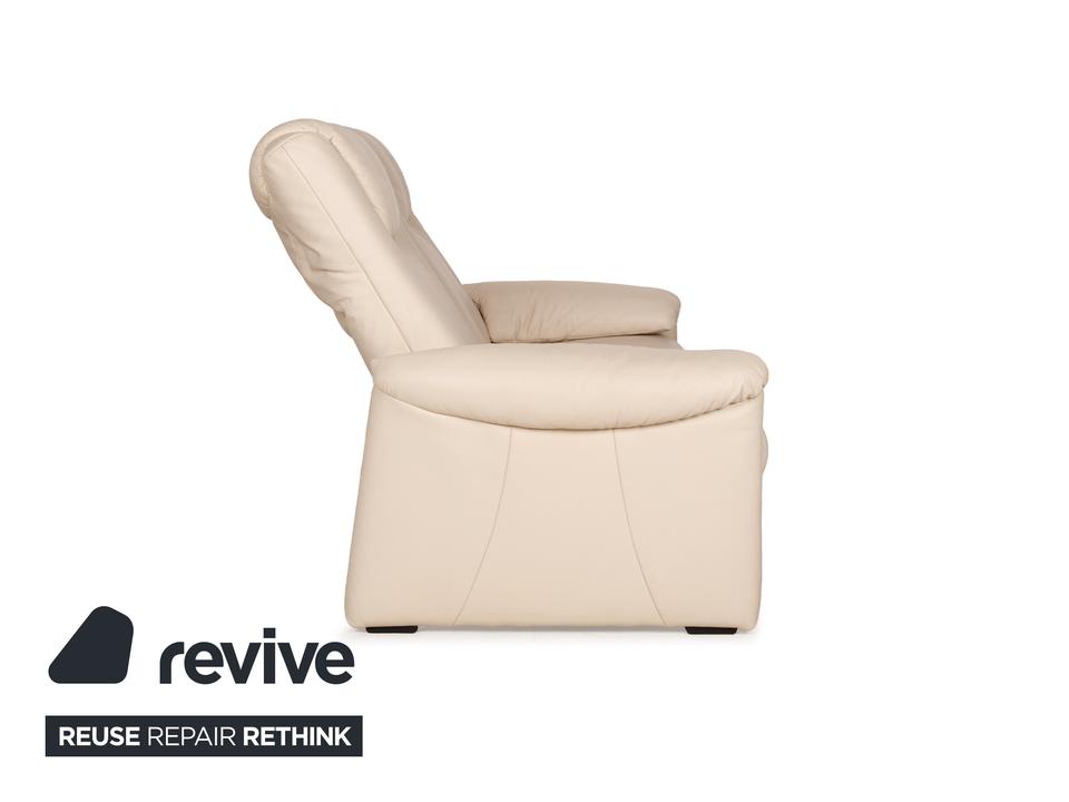 Willi Schillig Leder Zweisitzer Creme Sofa Couch manuelle – Bild 12