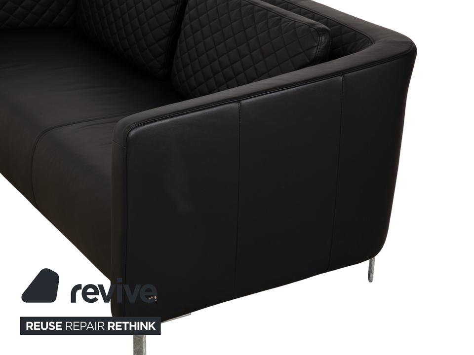 Rolf Benz 325 Leder Dreisitzer Schwarz Sofa Couch – Bild 10