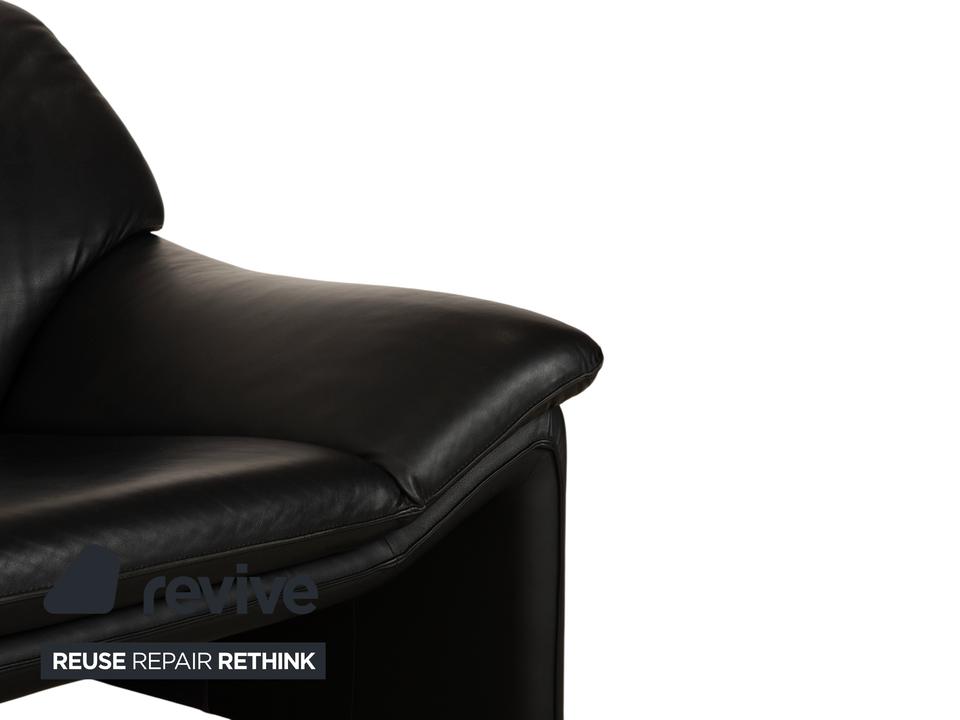 Laauser Atlanta Leder Zweisitzer Schwarz Sofa Couch – Bild 5