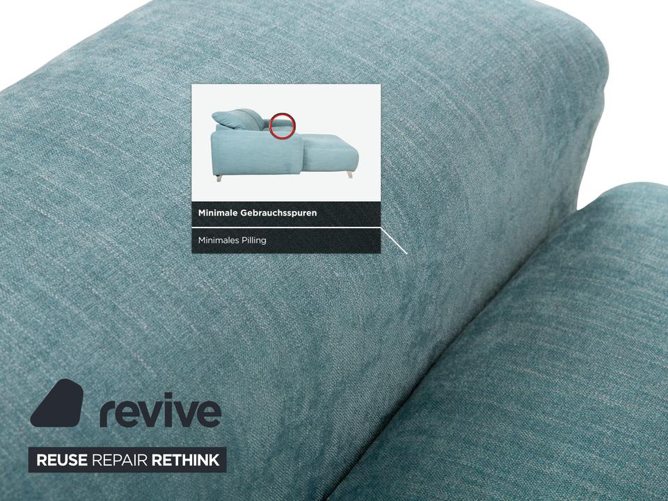 Ewald Schillig Hope Stoff Ecksofa Blau Grün elektrische Funktion – Bild 9