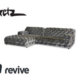 Bretz Cocoa Island Stoff Ecksofa Grau Sofa Couch Relaxsofa