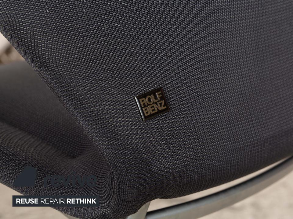 6er Garnitur Rolf Benz 610 Stoff Stuhl Grau – Bild 11