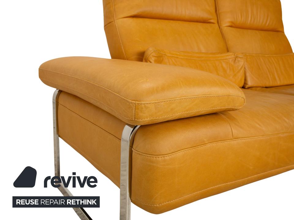 Willi Schillig Trovatoore Leder Zweisitzer Gelb Senf manuelle – Bild 7