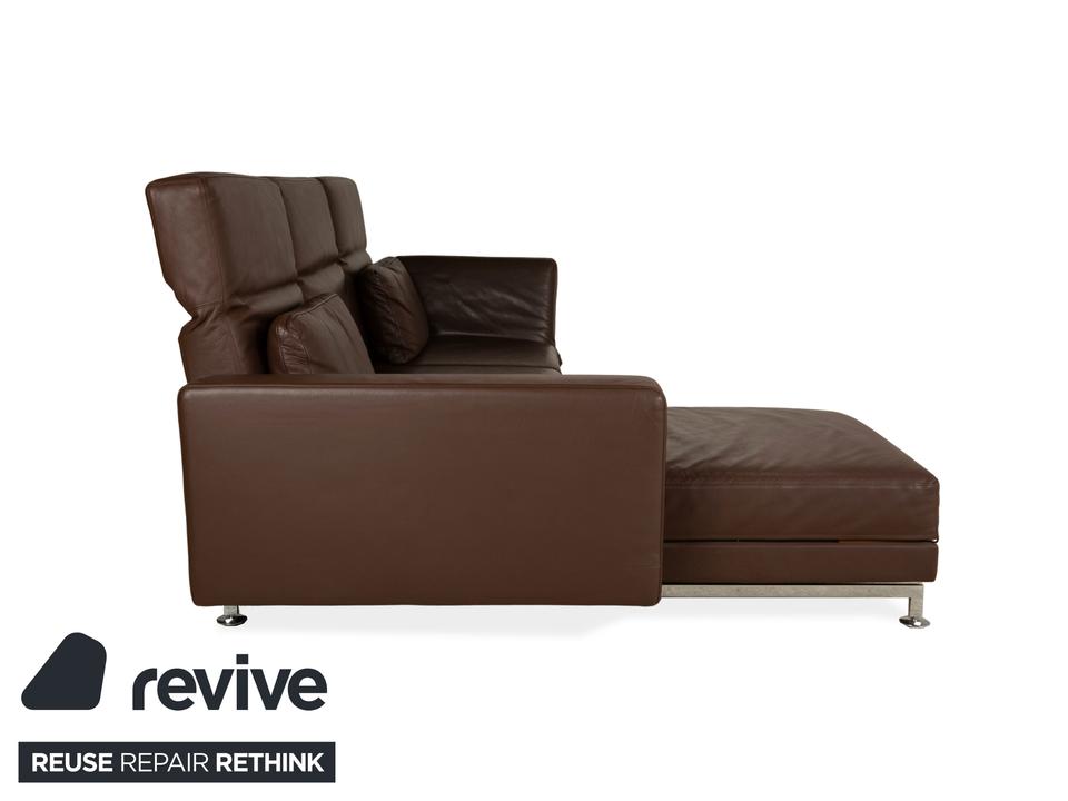 Brühl Moule Leder Ecksofa Braun Récamière links Sofa Couch – Bild 6