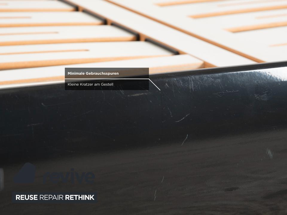 Musterring Doppelbett Metall mit Lattenrost schwarz gold – Bild 9