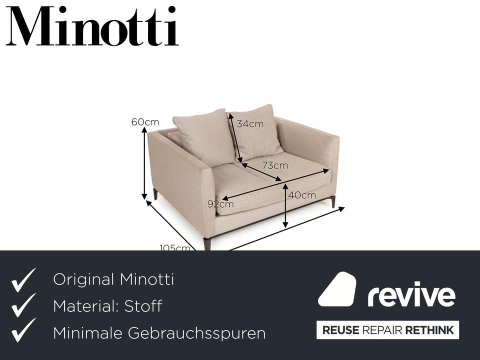 Minotti Andersen Lovechair Stoff Sessel Beige – Bild 2