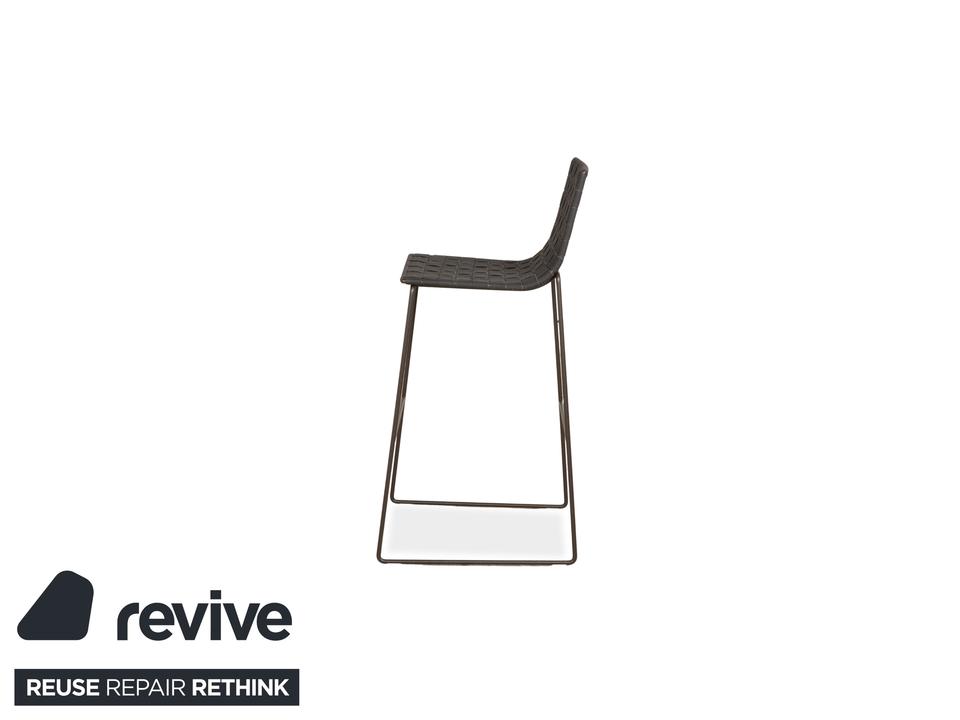 Andreu World Trenza Metall Hocker Dunkelgrau Anthrazit Braun – Bild 8