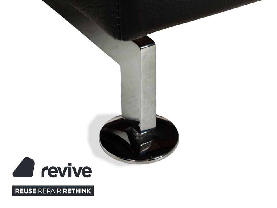 Brühl Moule Leder Dreisitzer Schwarz manuelle Funktion Sofa Couch – Bild 5