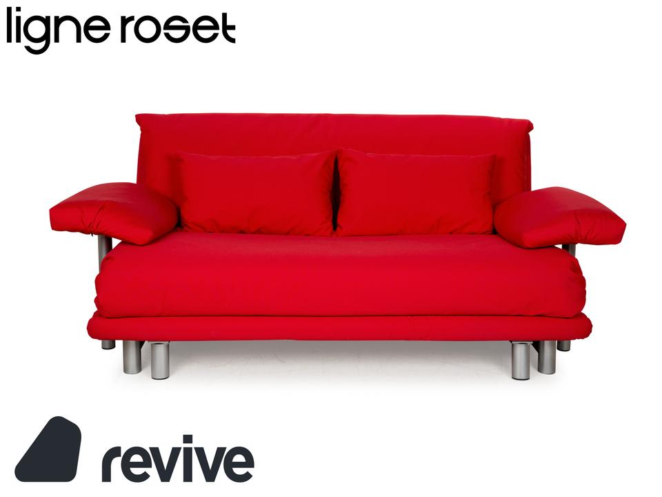 Ligne Roset Multy Stoff Dreisitzer Rot Schlaffunktion Neubezug ✨