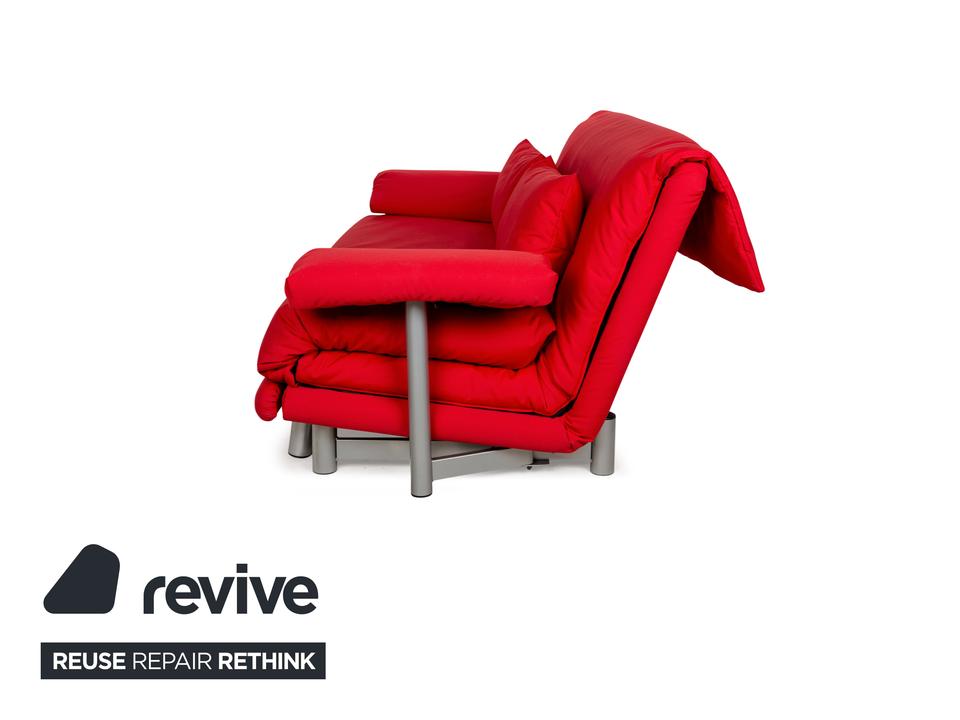 Ligne Roset Multy Stoff Dreisitzer Rot Schlaffunktion Neubezug ✨ – Bild 10