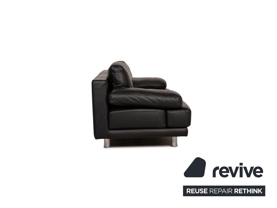 Rolf Benz 355 Leder Dreisitzer Schwarz Sofa Couch ✨ – Bild 8