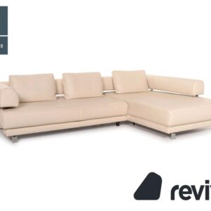 Ewald Schillig Brand Face Leder Sofa Creme Ecksofa ✨