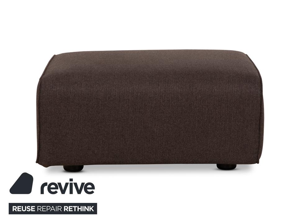 Cor Kelp Stoff Hocker Grau Braun Neubezug – Bild 8