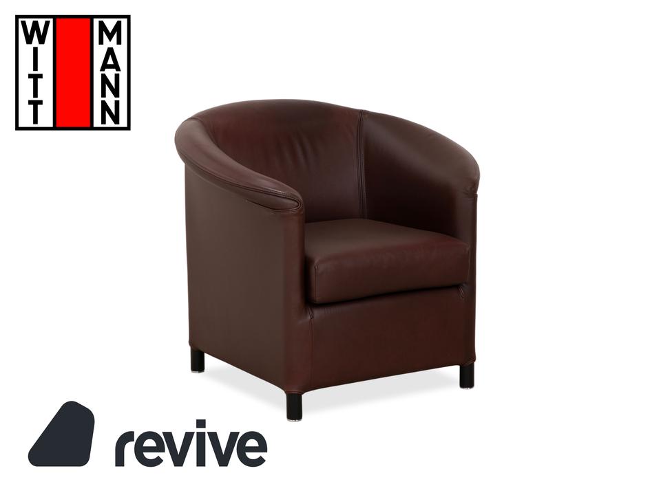 Wittmann Aura XL Leder Sessel Braun Rot