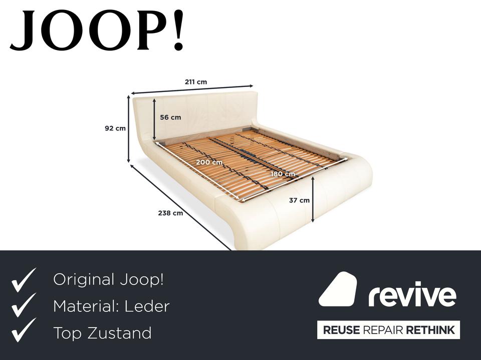 Joop! Swing Leder Bett Doppelbett Weiß 180x200 cm – Bild 2