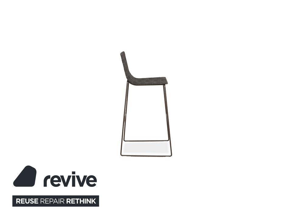 Andreu World Trenza Metall Hocker Dunkelgrau Anthrazit Braun – Bild 6