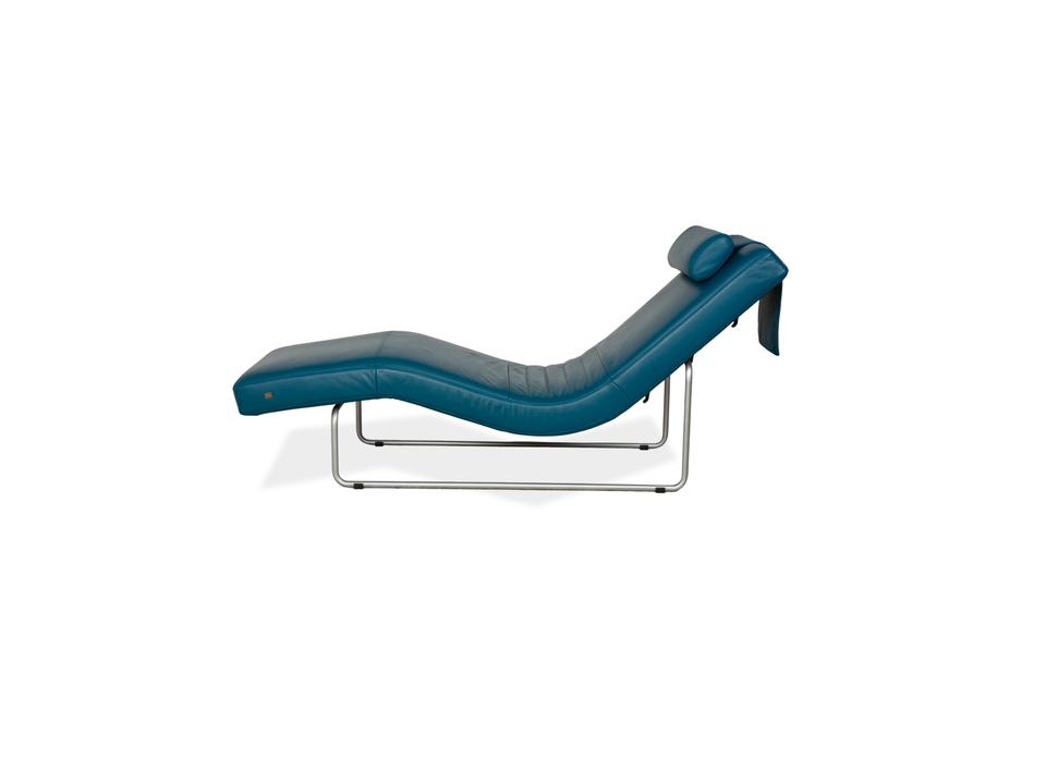 Rolf Benz 680 Leder Liege Petrol Blau manuelle Funktion – Bild 14