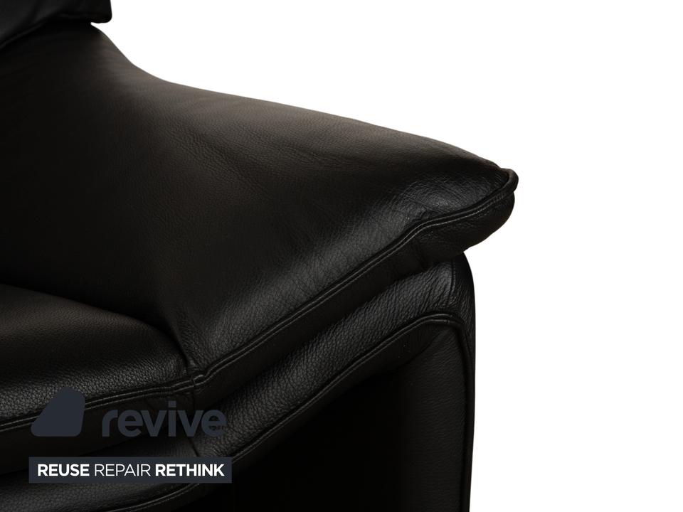 Laauser Atlanta Leder Zweisitzer Schwarz Sofa Couch – Bild 6